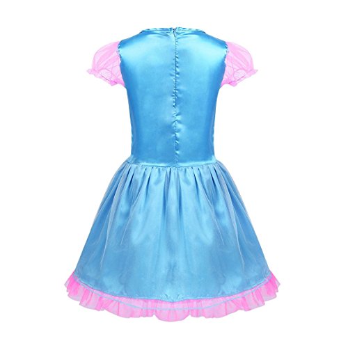 BT WILLING - Disfraz de princesa Poppy, de Trolls, con peluca, para fiestas de disfraces o de Halloween