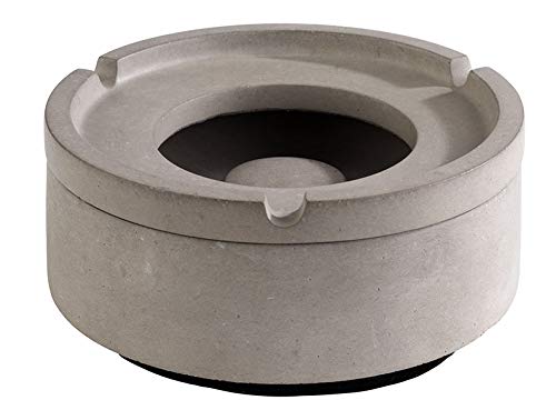 Buddy´s Bar Concrete - Cenicero (hormigón, 10,5 cm de diámetro, 5 cm de Altura), Color Gris
