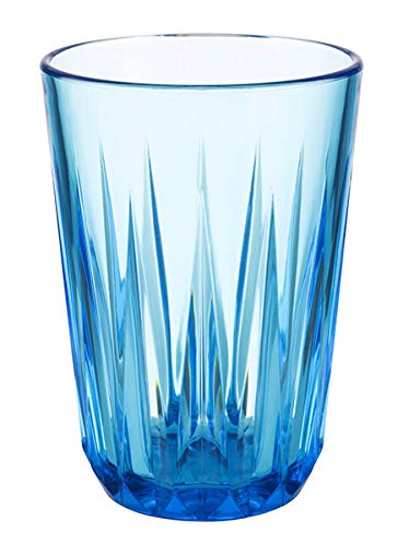 Buddy´s Bar – Juego de 6 Vasos de plástico Tritan, BPA, Aspecto de Cristal, Resistente a roturas, Reutilizables y Aptos para lavavajillas, Color Azul, 0,15 Liter