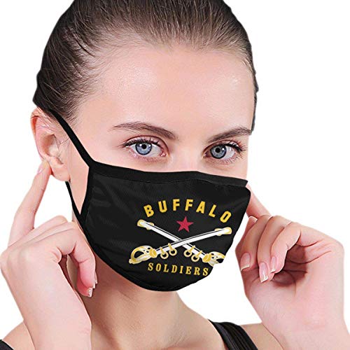 Bufanda bucal de búfalo soldado de América History Vintage reutilizable Compras Viajes Unisex Camping acogedor resistente al viento colorido impresión ajustable durable adulto bufanda transpirable