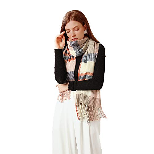 Bufanda De Otoño E Invierno Bufanda De Mujer Moda De Poliéster Cálido Flecos De Rayas Europeas Y Americanas Chal De Mujer De Longitud Media Oficina Diaria