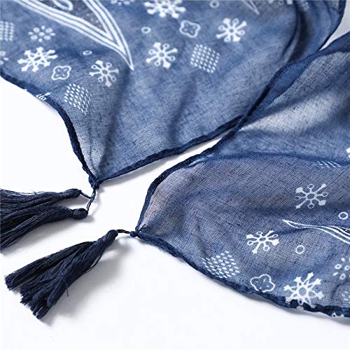 Bufanda Moda Mujer Algodón Bufanda Chales Bufandas con Estampado De Porcelana Suave Cálido Señora Invierno Estola Hijab Cuello