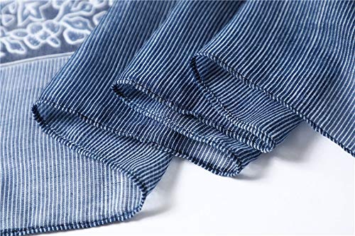 Bufanda Moda Mujer Algodón Bufanda Chales Bufandas con Estampado De Porcelana Suave Cálido Señora Invierno Estola Hijab Cuello