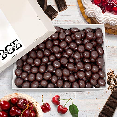 Bulk Gourmet Emporium - Cerezas amarena bañadas en chocolate negro belga, producto vegetariano, halal y sin envase de plástico, 1,5 kg