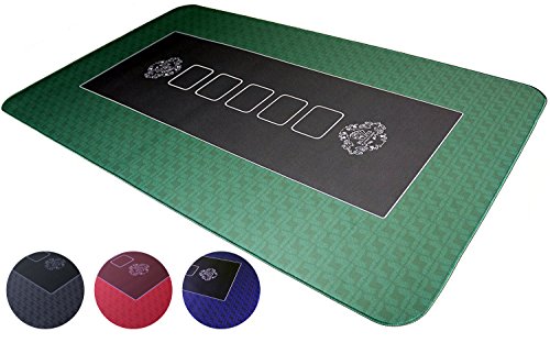 Bullets Playing Cards Alfombra de póker Profesional de 100 x 60 cm Propia Mesa de póker – Alfombrilla de póker Alfombra de póker – Recubrimiento para la Mesa para Jugar al póker