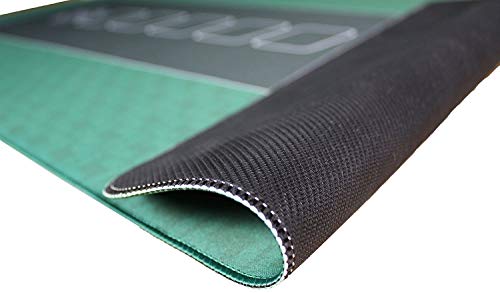 Bullets Playing Cards Alfombra de póker Profesional de 140 x 75 cm Propia Mesa de póker – Alfombrilla de póker Alfombra de póker – Recubrimiento para la Mesa para Jugar al póker