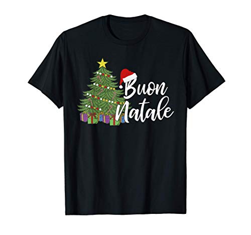 Buon Natale Diseño Italiano Arbolito Feliz Navidad Italia Camiseta