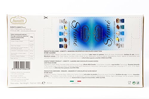 Buratti Confetti Tenerezze Sfume Almendras Recubiertas De Chocolate Azul 1000 g (F U A Z 1 0 0)