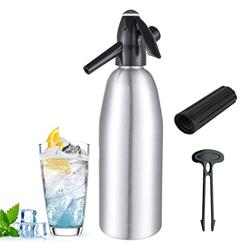 Burbuja Sifón De Soda CO2 Dispensador De Agua del Generador De Frío Cóctel De Soda Máquina De Bricolaje Fabricante De Refrescos Haciendo Agua con Gas para El Jugo,Plata
