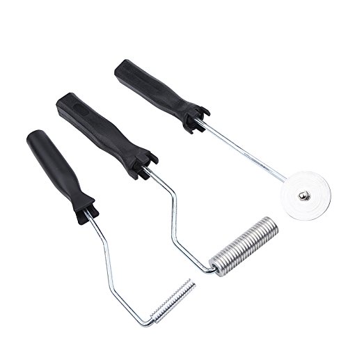 Burbujas De Rodillos Kit De Herramientas, Kit de Rodillos de laminación de la Herramienta de la Paleta de la Burbuja del Kit del Rodillo de la Fibra de Vidrio 3pcs para el Molde de FRP