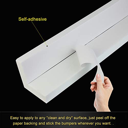 BUZIFU 2pcs Protección para Parachoques, Espuma para Golpes, Las Franjas Rojas y Blancas, Protectores para Esquinas de la Columna del Garaje, para Cualquier Persona que Quiera Evitar el Temido Arañazo