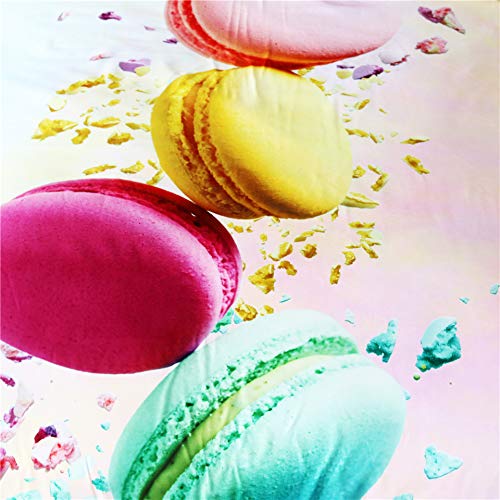 BVNMJ Juego de Ropa de Cama Funda De Edredón 200x200cm, 3D Galletas de Postre Coloridas Imprimiendo Dibujos, Cremallera Funda Nórdica y 2 Funda de Almohada, para Familias y Niños