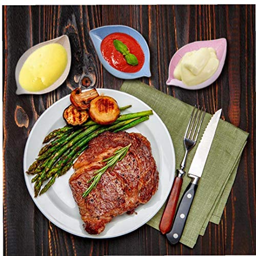 BYFRI 4 PC/Salsa de Soja Plato de usos múltiples de la Hoja En Forma de pequeñas Placas condimento platillos Aperitivo para Ensalada Vinagre Salsa de Soja Wasabi Color al Azar