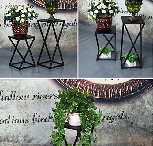 Byrhgood Estantes de Flores Marco de Flores Forjado Piso de Hierro Capa de macetas Multicapa Interior Balcón Decoración Marco Bonsai Estante (Size : 25x25x40cm)
