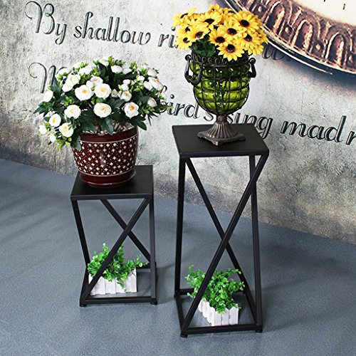 Byrhgood Estantes de Flores Marco de Flores Forjado Piso de Hierro Capa de macetas Multicapa Interior Balcón Decoración Marco Bonsai Estante (Size : 25x25x40cm)