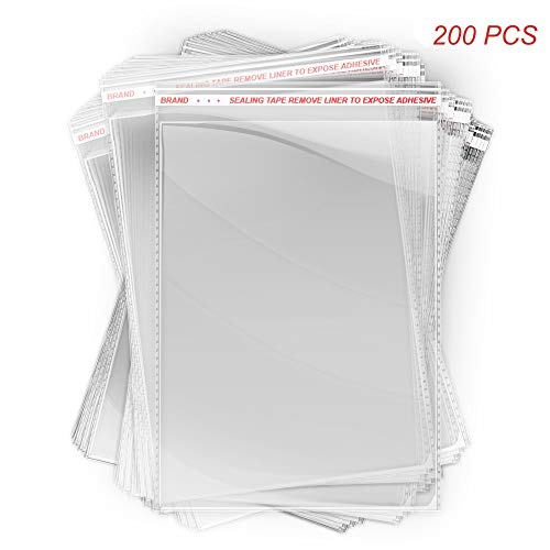 C6 - Bolsas de celofán para tarjetas de felicitación, cierre autoadhesivo, 162 x 120 mm + 35 mm