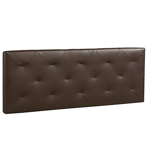 Cabecero tapizado Rombo 140X60 cm Chocolate, para Cama de 135 cm, Acolchado con Espuma, 8 cm de Grosor, Incluye herrajes para Colgar