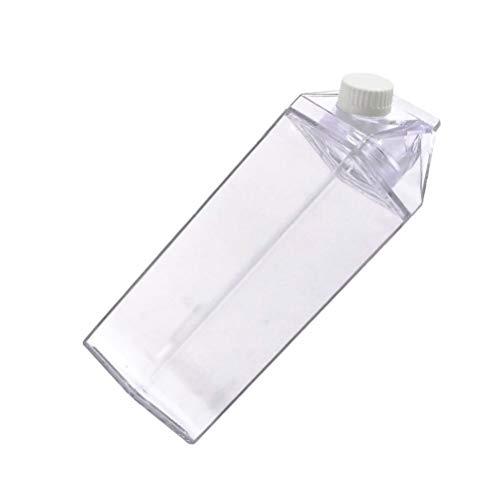 Cabilock 2 Piezas Botella de Agua Clara Cartón de Leche Reutilizable Botella de Agua Jugo de Limonada de Plástico Tarro de Bebidas Botella de Té Helado 500 Ml Suministros de Viaje Al Aire Libre 1 Unid