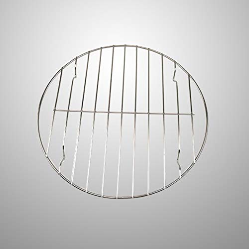 Cabilock 2 Uds Rejilla de Alambre de Barbacoa de Acero Inoxidable Rejilla de Vaporera Redonda Rejilla para Asar a La Parrilla para Carne de Pescado Y Verduras (22 Cm)