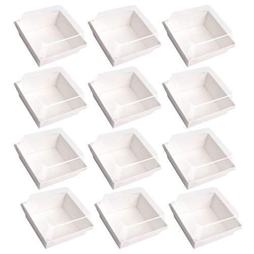 Cabilock 50 Piezas Cajas de Pastel Tableros de Pastel Cajas de Panadería con Ventana Transparente para Pasteles Magdalenas Rosquillas Empanadas Galletas Pasteles Tarta de Queso Dulces