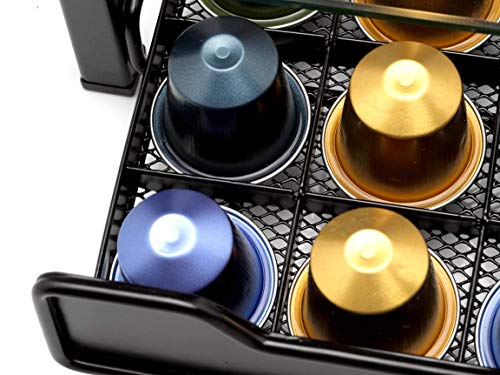 Café Capsulas Dispensador de Homiso, Nespresso compatibles, 60 Capsulas porta
