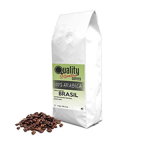 ☕Café en grano natural. 100% Arabica. Origen único Brasil, 1kg. Tostado artesanal.