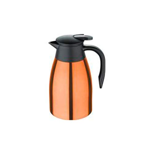 Cafetera 1,5l en acero inoxidable color naranja Bergner colección Neon Classic