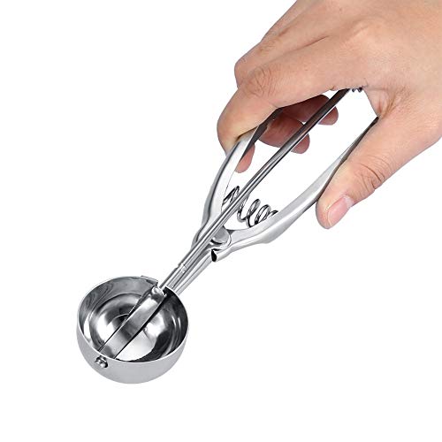 Cafopgrill Ice Cream Scoop de Acero Inoxidable 40mm / 60mm Cookie Cupcake Scooper con Disparador para Hornear albóndigas Dos tamaños(4CM)