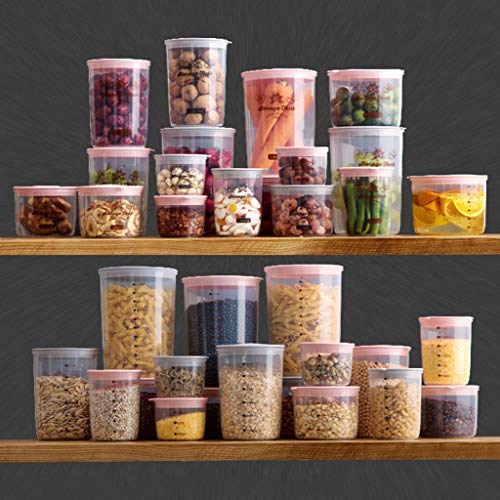 caja Caja De Almacenamiento De Cocina Contenedor De Almacenamiento De Alimentos Sello HerméTico De PláStico - Seguridad - Tanque De Almacenamiento Transparente Juego De Cocina De Gran Capacidad 3 Ju