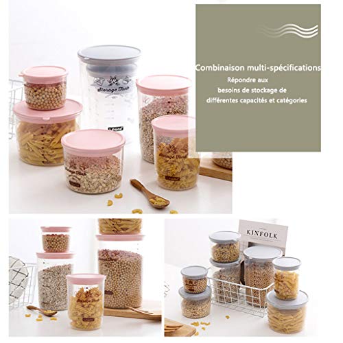 caja Caja De Almacenamiento De Cocina Contenedor De Almacenamiento De Alimentos Sello HerméTico De PláStico - Seguridad - Tanque De Almacenamiento Transparente Juego De Cocina De Gran Capacidad 3 Ju