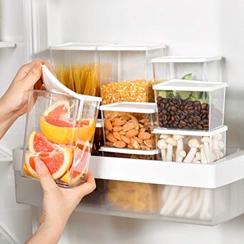 caja Caja De Almacenamiento De La Cocina Contenedor De Almacenamiento De Alimentos ConservacióN Transparente - Una Variedad De Especificaciones - 6 Juegos De Refrigerador Refrigerado De PláStico Sel