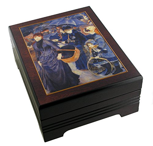 Caja de música para joyas / joyero musical de madera con reproducción de un cuadro famoso - Boléro (Maurice Ravel)