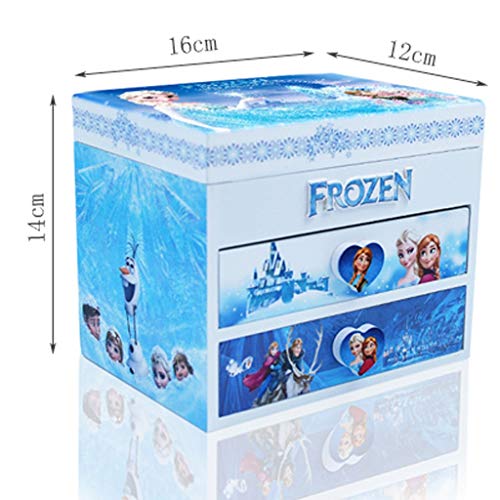 Cajas Musicales Decoración hogar Cajas Musicales Joyas for niños joyería de almacenamiento caja de música de dibujos animados princesa caja de vestir de la niña Niña de múltiples capas Cajas Musicales