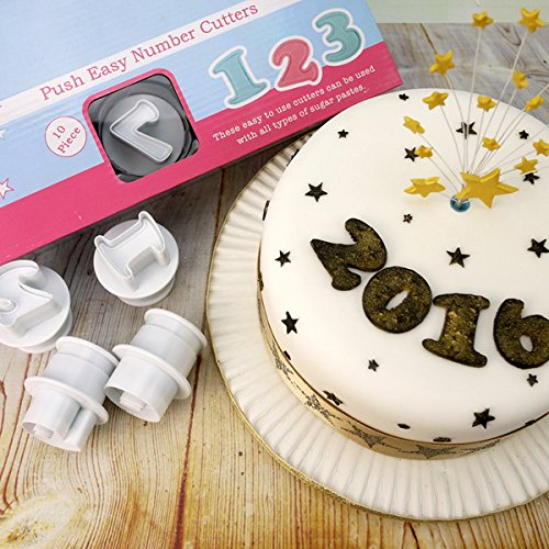 Cake Star Push Easy Upper & Lower Case Alphabet & Number Plunger Cutters by Cake Star Push Easy Plunger Cutters
