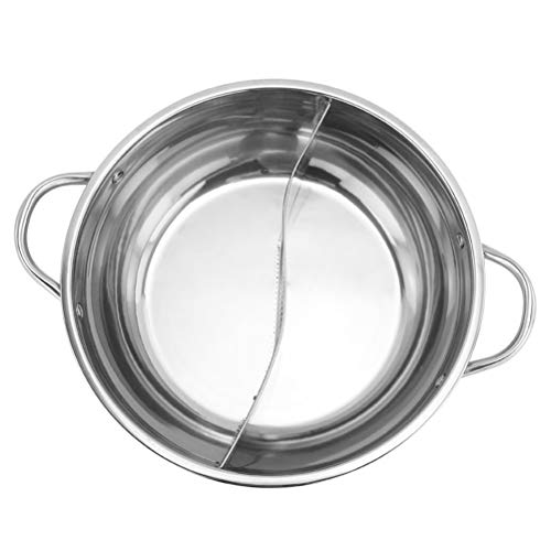 Calayu Hot Pot Cooker - Olla de acero inoxidable (28 cm, tipo S, apta para cocinas de gas, inducción, cocina eléctrica