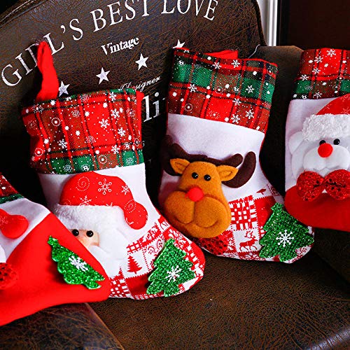 Calcetín De Navidad,Muñeco de Nieve Santa Claus Christmas Mini Stocking Adorno de árbol de Navidad Regalos para niños Bolsa de Dulces de Navidad 2021Feliz Navidad Decoración para el hogar-Menta Verde
