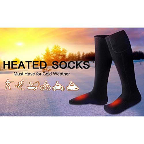 Calcetines calefactores elásticos cómodos Esquí Grande for Mantener los pies Calientes Calientapiés eléctricos calefactables Calcetines 2 Colores for el Invierno Calcetines calefactores