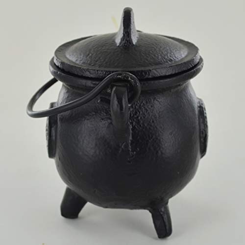 Caldero de hierro fundido con diseño de árbol de la vida, brujería y magia, para pociones de Wicca, regalo de neopaganismo