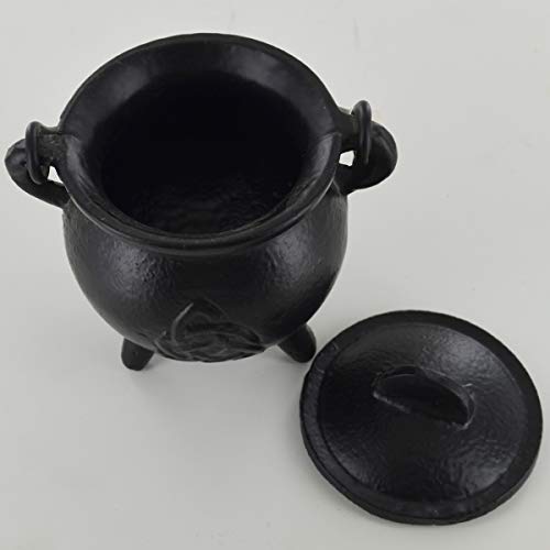 Caldero de hierro fundido Triquetra pequeño bruja y accesorio mágico para Wicca Potions regalo de neopreno