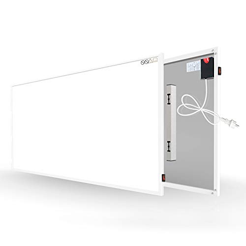 Calefacción por infrarrojos 700W Calentador de pared eléctrico Placa de Montaje en pared Protección contra sobrecalentamiento de ahorro de energía Calentador de cristal de carbono con RoHS CE GS