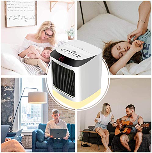 Calefactor Cerámico,Fan Heater,Portátil Estufa Eléctrico Calefactor Cerámicos Calefacción de Termoventilador con Digital Termostato Ajustable para Oficina/Casa/Garaje