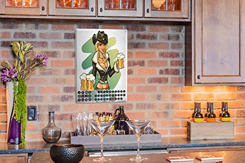 Calendario perpetuo Diversión Sexy Jarra de cerveza Metal Imantado