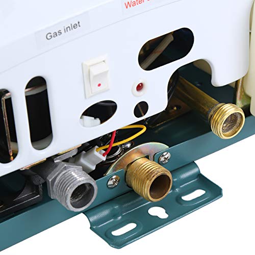 Calentador de gas propano instantáneo de Ridgeyard 6L LPG. Depósito de agua caliente