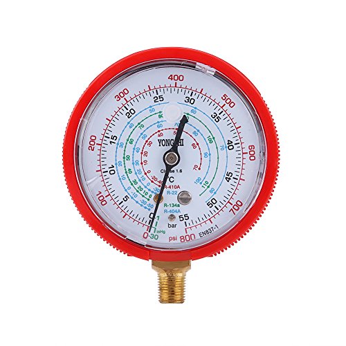 Calibrador de Presión de Refrigerante, par de Acondicionador de Aire R410A R134A R22 Kit de Medidor de Alta y Baja Presión de Refrigerante