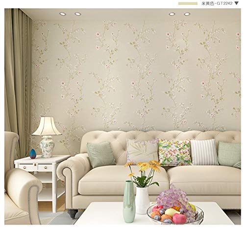 Calidad 3D Artículos Para El Hogar Papel Tapiz Telas No Tejidas Dormitorio Arabescos Sala De Estar Salón De Belleza Salón De Bodas Pared De Fondo Cabecera De Cama Sin Pegamento 0.53M * 9.5M Beige