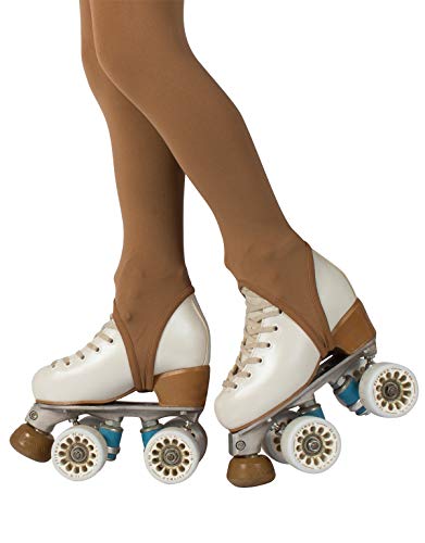 CALZITALY Medias Con Estribo Para Niña | Patinaje Artístico | Professional Skating | Natural | 70 Den | 6, 8, 10, 12 Años | Calcetería Italiana | (6 Años, Caramelo)