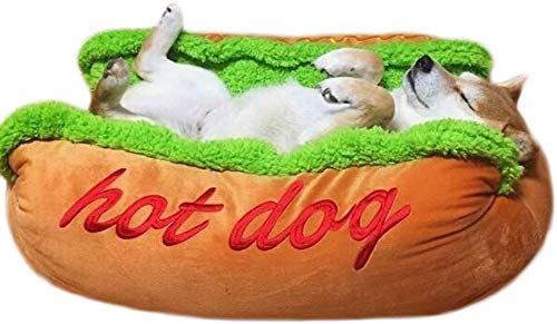 Cama para Perros Hot-Dog Disign Pet Sofá Cama y Cama para Mascotas para Gatos y Perros de 4-60 LB, Cubierta Lavable extraíble-M