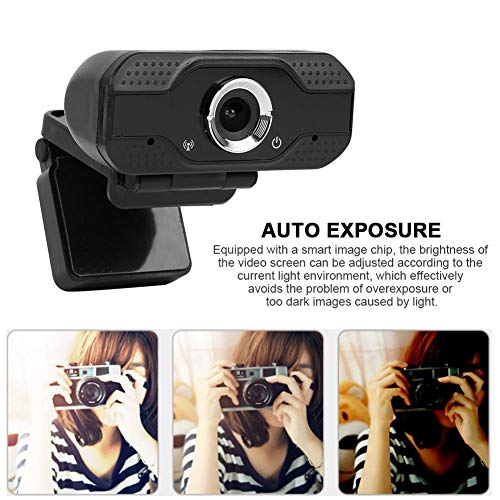 Cámara de cámara web Full-HD 1080P (25-30 fps), USB2.0 Auto Exposure 1/2.9 F23 Cámara de PC para videollamadas, transmisión en vivo, transmisión por Internet, grabación y aprendizaje de cursos en líne