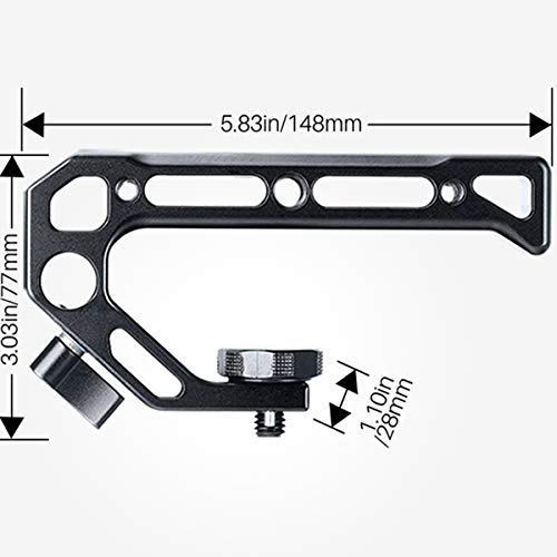 Cámara R008/DSLR Mango Superior Agarre Ubicación ARRI con Montaje de Zapata Fría para a6400 6300 Micrófono 15mm NATO Barra Riel Varilla Abrazadera Tubo Orificio de la Cámara Jaula Plataforma