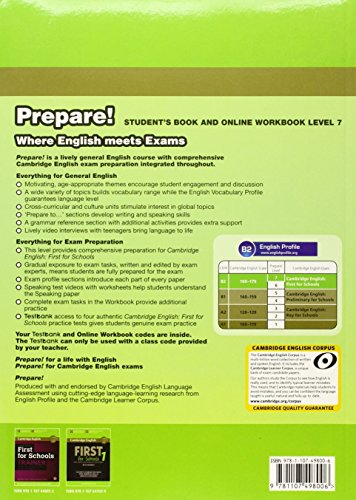Cambridge English Prepare! Level 7 Student's Book and Online Workbook with Testbank